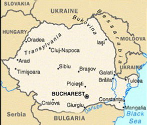 MAP OF ROMANIA